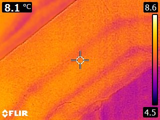 Thermal Imaging to identify concealed timbers in roof